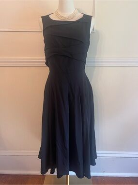 Elegant Lavia Black Sleeveless Layered Cocktail Dress